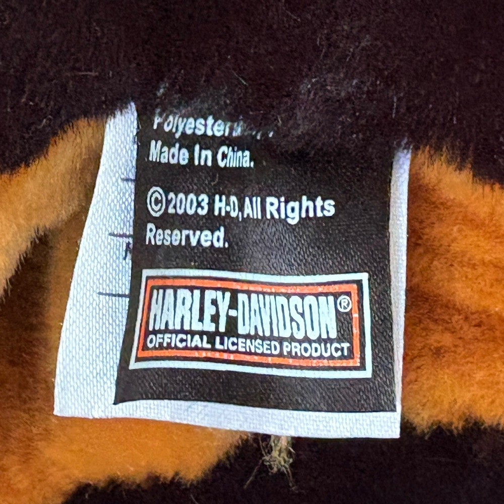 Harley-Davidson Rottweiler Plush Dog Orange Bandana 2003 Collectible 14 Inch - Picture 5 of 13